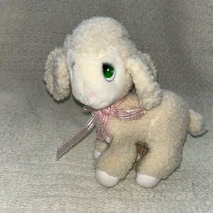Applause Precious Moments Levi Lamb Plush Stuffed Animal 1985 Vintage Green Eyes